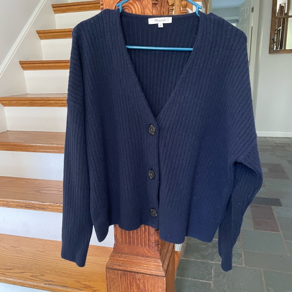 Madewell navy cardigan